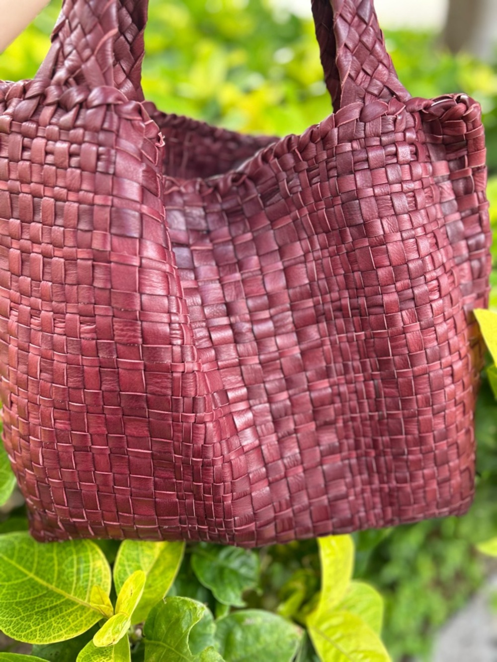 FALORNI Italia le Borse handmade woven Intrecciato Italian leather purse bag
